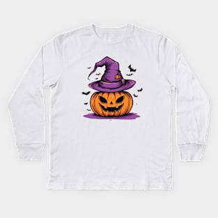 Spooktacular Halloween Party Kids Long Sleeve T-Shirt